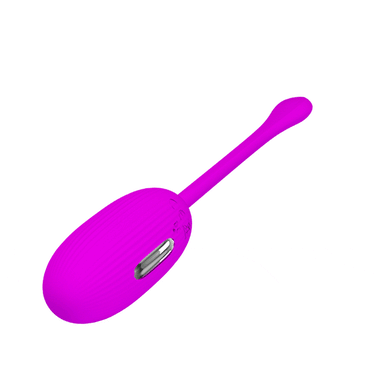 Vibratore a Uovo Ricaricabile con Shock e Telecomando, Silicone Viola